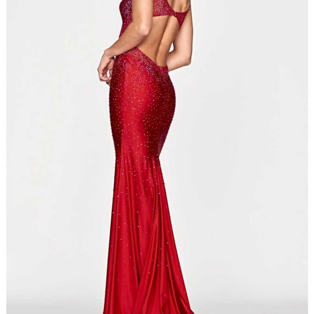 Red open back faviana dress - image 2
