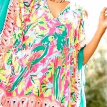 Lilly Pulitzer Atlin Silk Caftan Dress - image 1