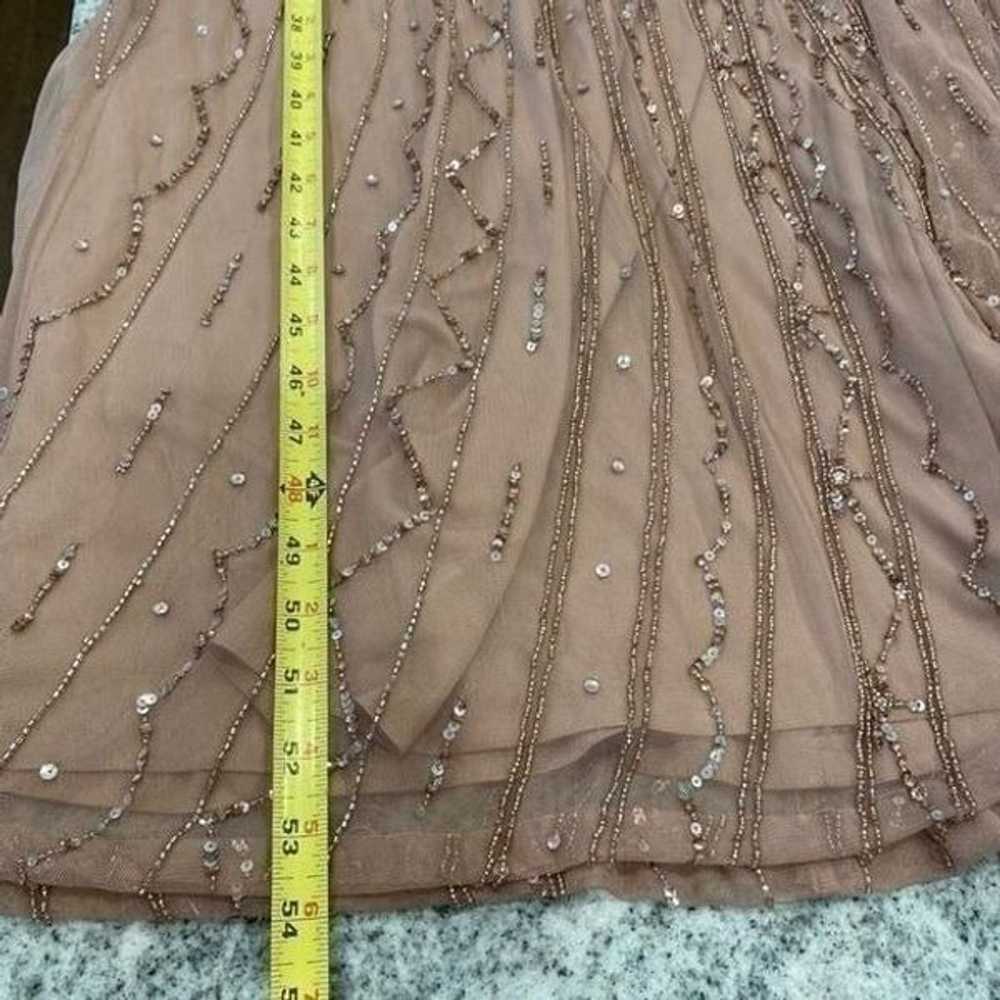 Christina Wu Beaded Rose Gold Size 16 Gown XL Dre… - image 11