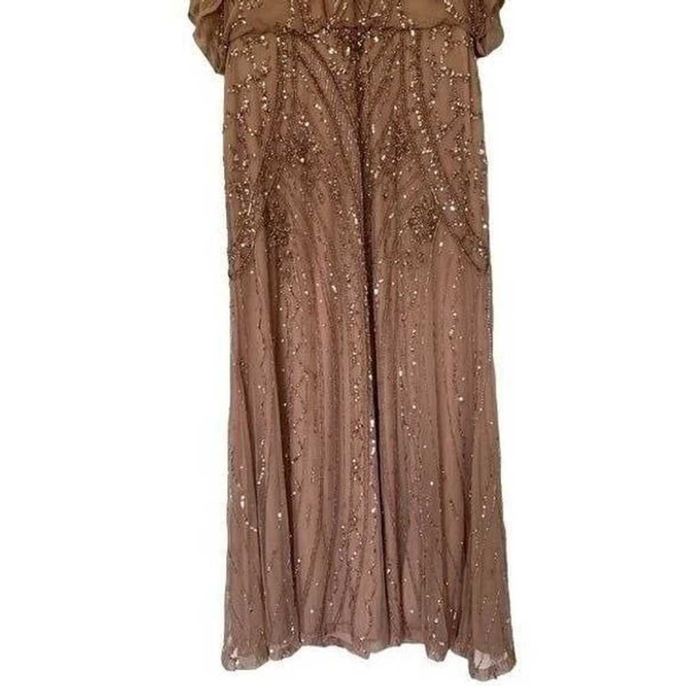 Christina Wu Beaded Rose Gold Size 16 Gown XL Dre… - image 2