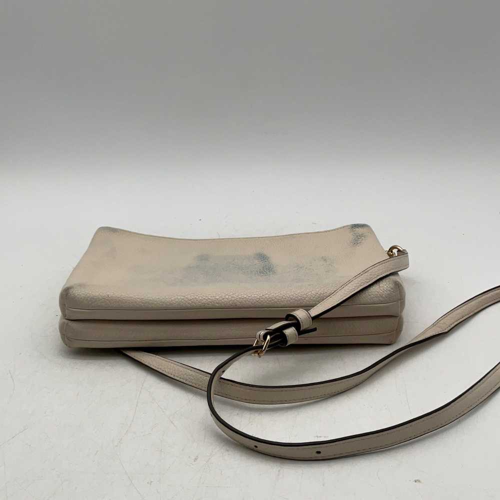 Coach Womens Beige Leather Adjustable Strap Zippe… - image 4