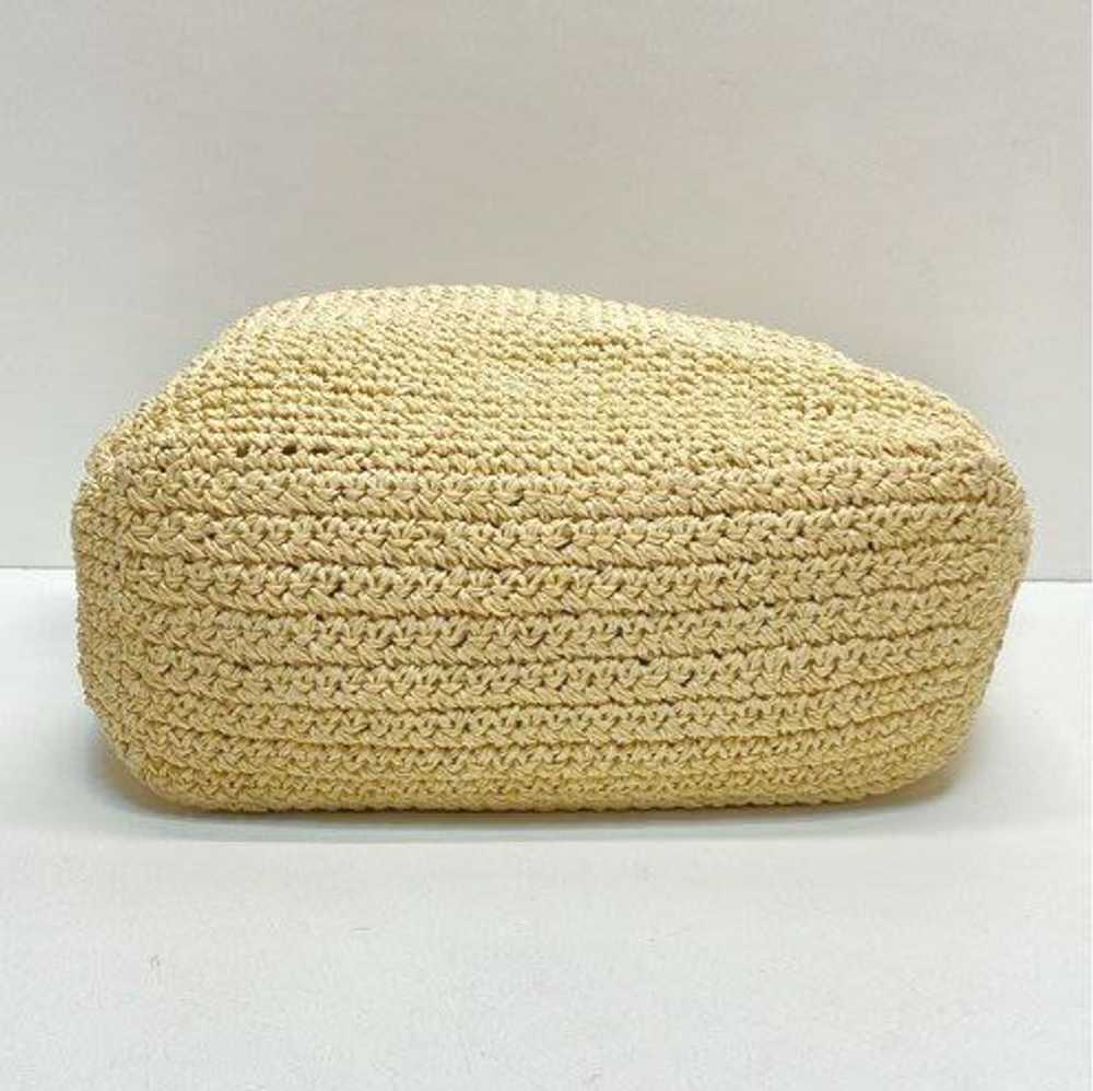 Lauren Ralph Lauren Crochet Straw Medium Tote Bei… - image 7