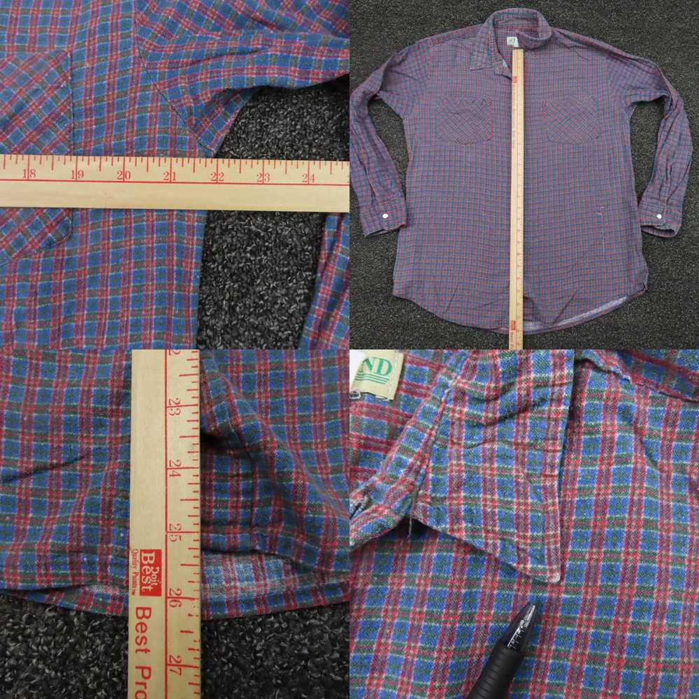 Haband Haband Shirt Adult Medium Red & Blue Plaid… - image 4