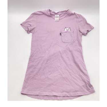 Pink Ripndip Tie Dye Cat Flip Off Graphic Pocket … - image 1