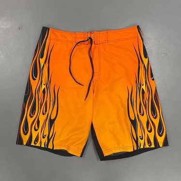 Jnco Y2K Style Flame Shorts