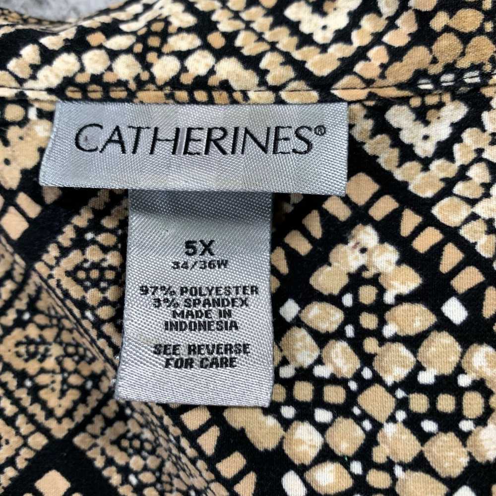 Vintage CATHERINES Blouse Womens 5X Top Short Sle… - image 3
