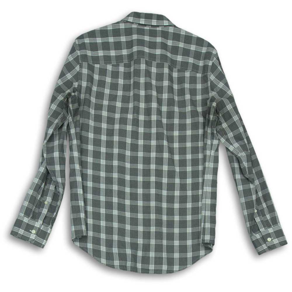 Michael Kors Mens Black White Gray Plaid Shirt Si… - image 2