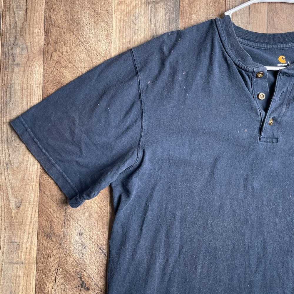 Carhartt T-Shirt Men's Large Blue Short Sleeve So… - image 4