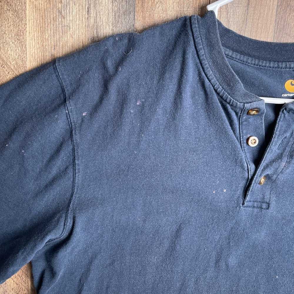 Carhartt T-Shirt Men's Large Blue Short Sleeve So… - image 5