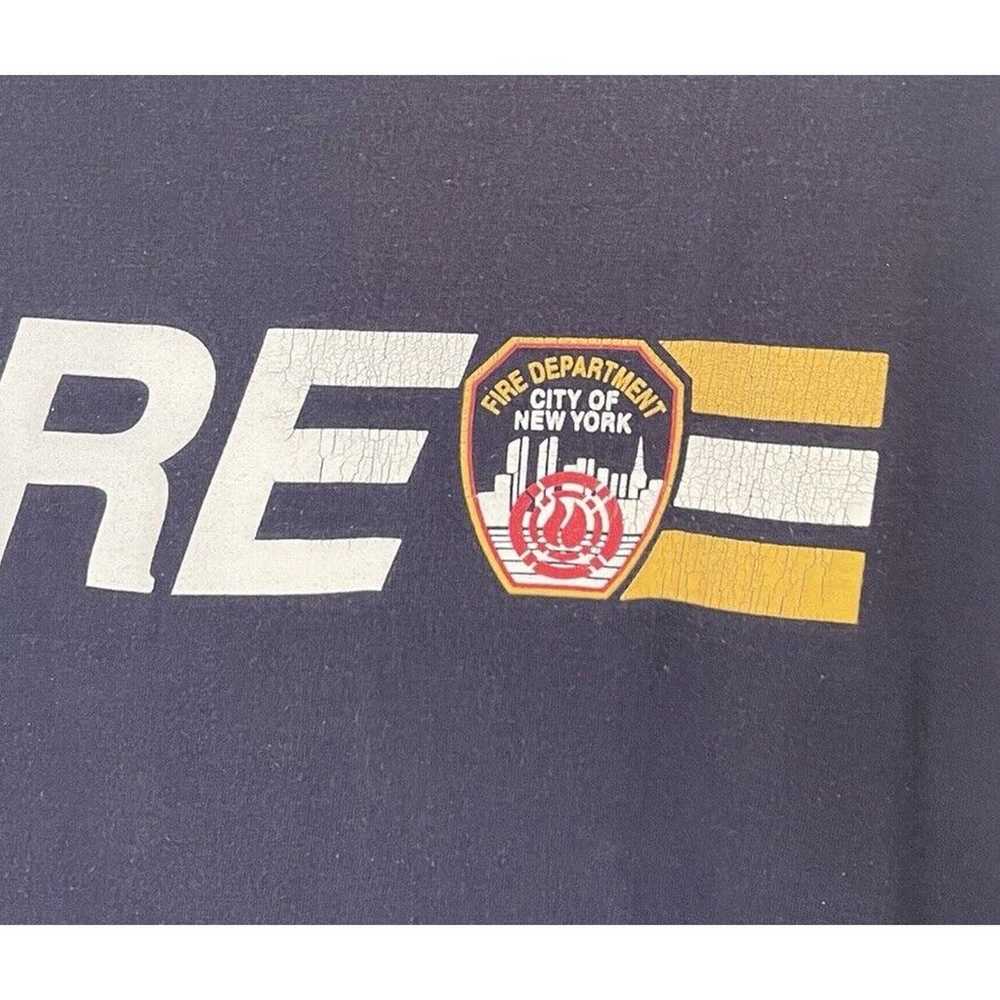 Vtg F.D.N.Y. T-Shirt Mens Fire New York City Depa… - image 4