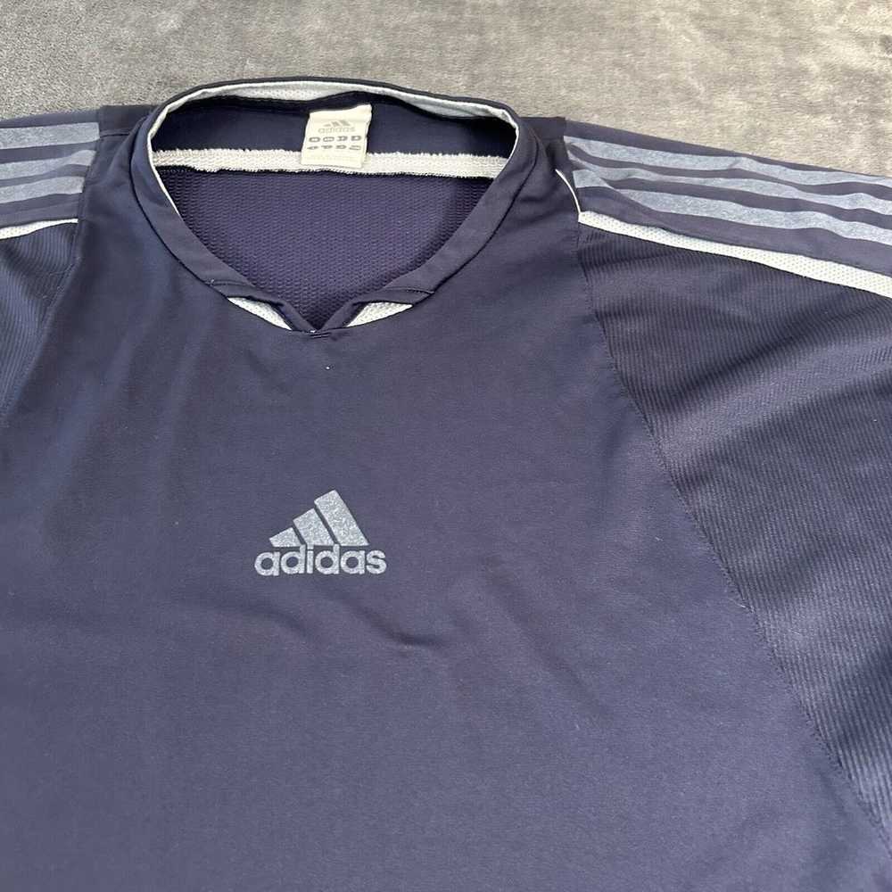 Vintage Adidas Shirt Mens Extra Large Blue Gray S… - image 4