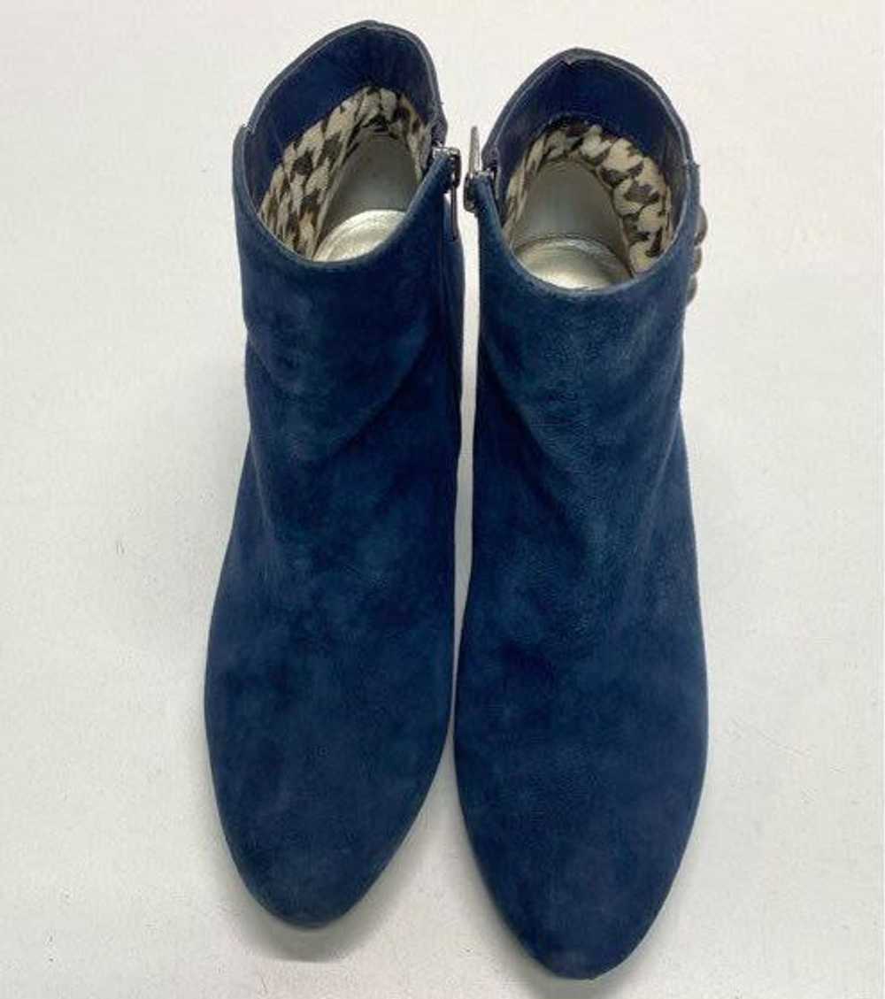 Anne Klein Suede Aksondra Ankle Boots Blue 10 - image 5