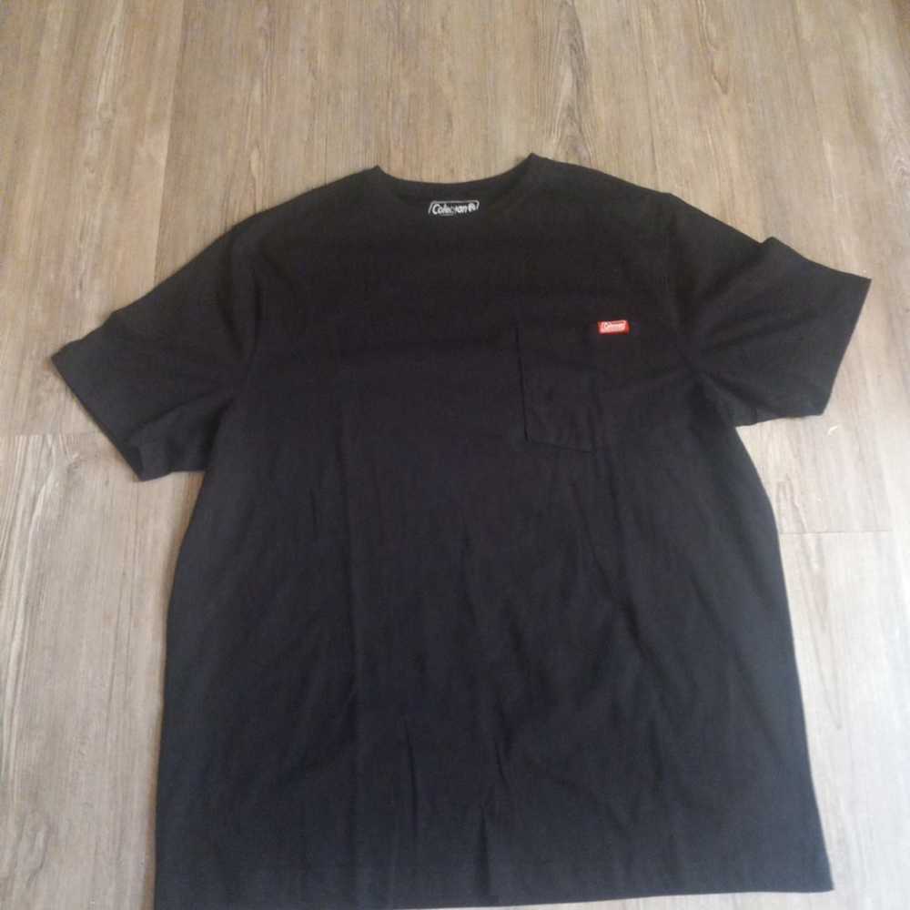 Coleman T-Shirt Short Sleeve Shirt Black Pocket M… - image 1