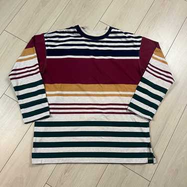 Vintage 90s Sailing Style Longsleeve Stripped Shi… - image 1