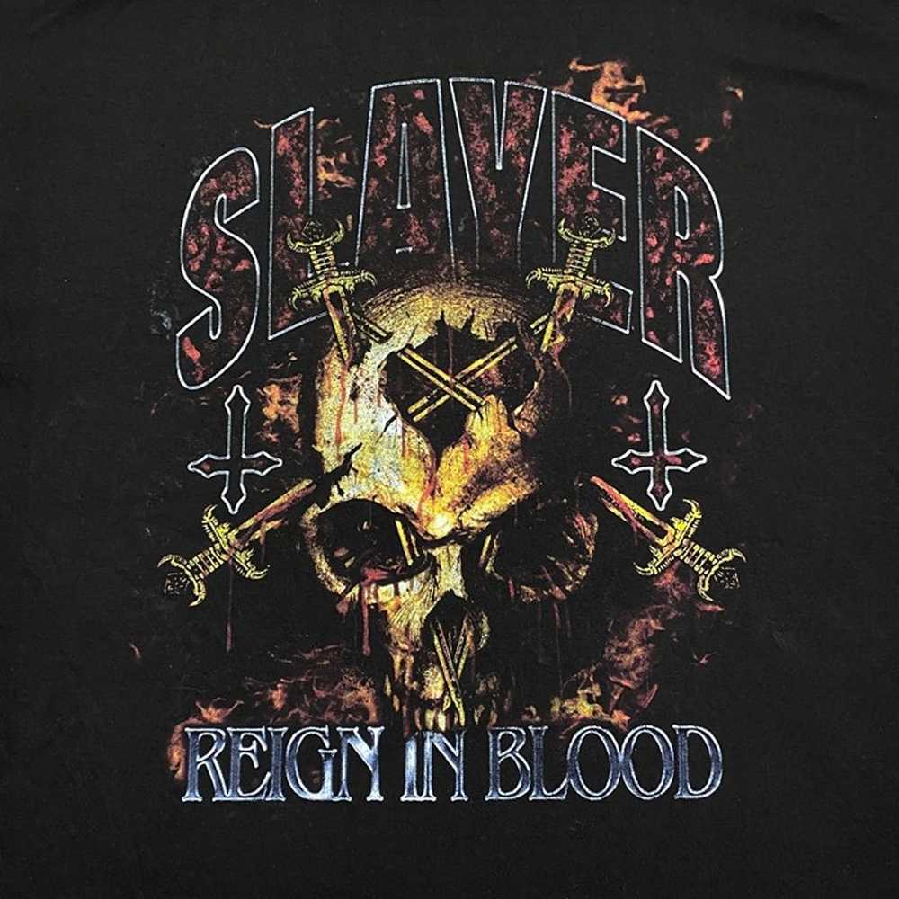 Slayer Reign in Blood Thrash Metal Band Tee XL - image 2