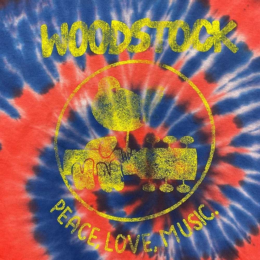 Woodstock peace, love & music tie dye Tshirt size… - image 2