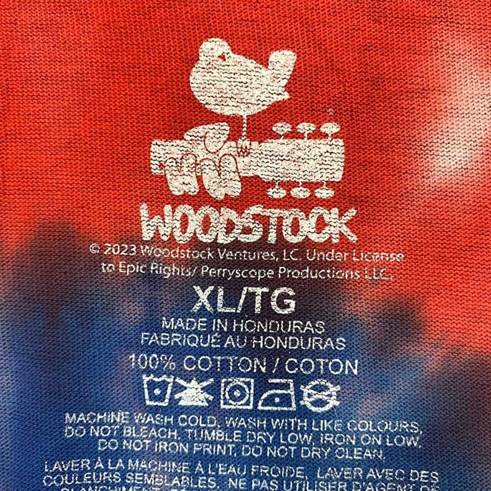 Woodstock peace, love & music tie dye Tshirt size… - image 4
