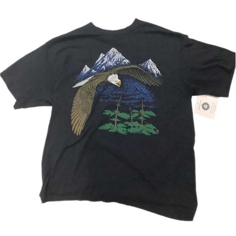 Vintage JERZEES Bald eagle graphic t-shirt - image 1