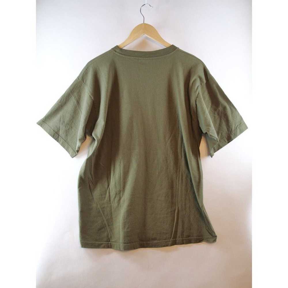 Embroidered Kangaroo T-Shirt Mens XL Green 100% c… - image 4
