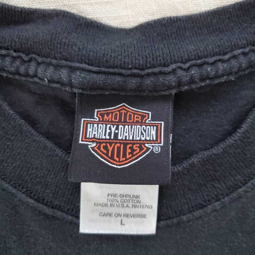 Vintage harley davidson black tee usa made large - image 3