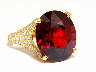 26.31ct GIA NATURAL RED SPESSARTITE GARNET DIAMON… - image 1