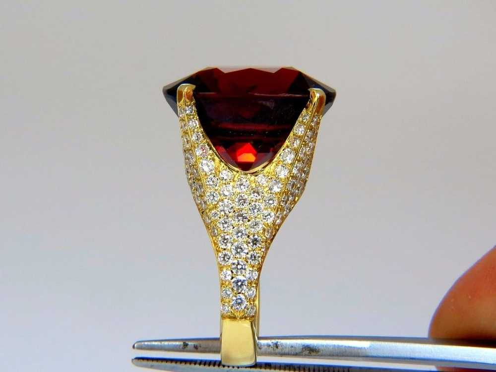 26.31ct GIA NATURAL RED SPESSARTITE GARNET DIAMON… - image 7