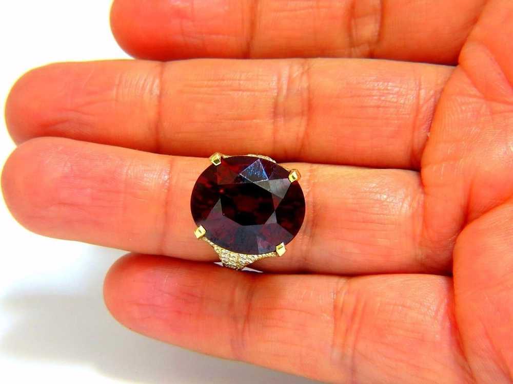 26.31ct GIA NATURAL RED SPESSARTITE GARNET DIAMON… - image 8