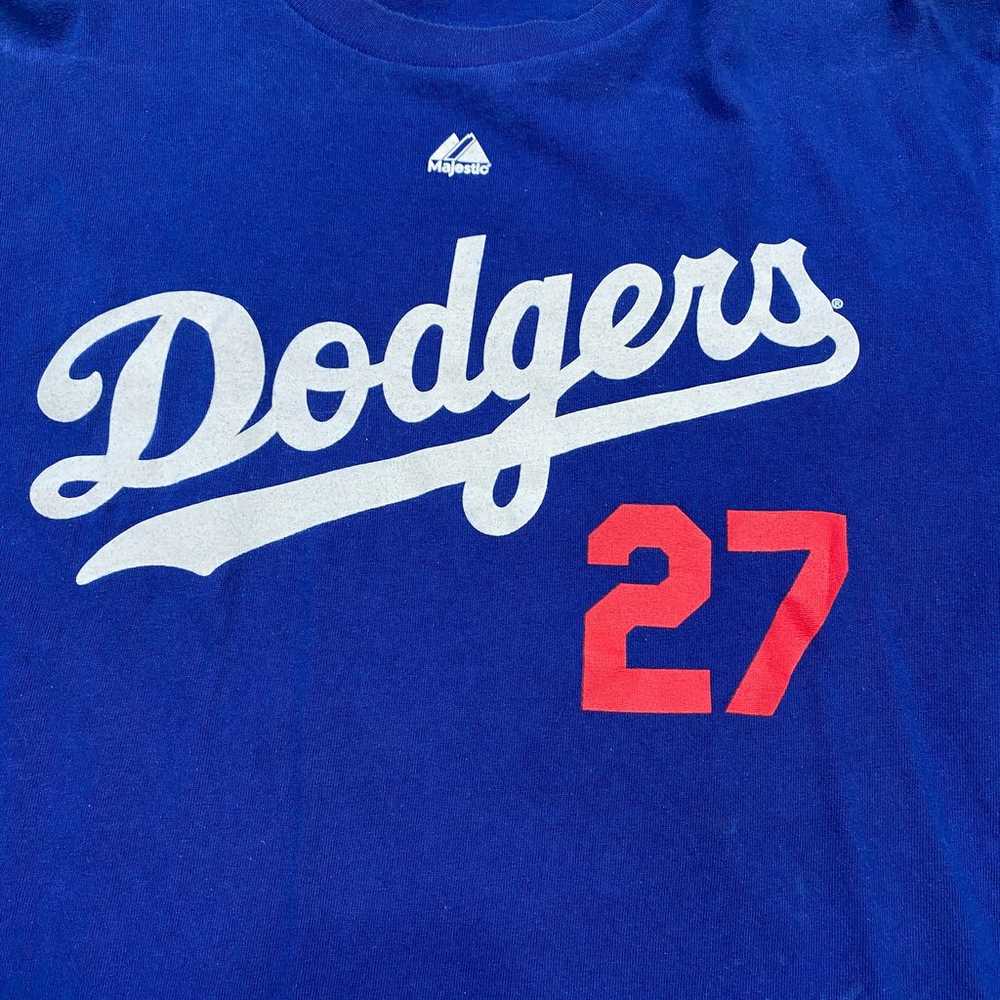 Majestic LA Dodgers 27 Matt Kemp T Shirt Men's M - image 2
