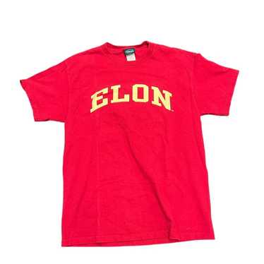 90s Elon University Red T-Shirt Sz Medium