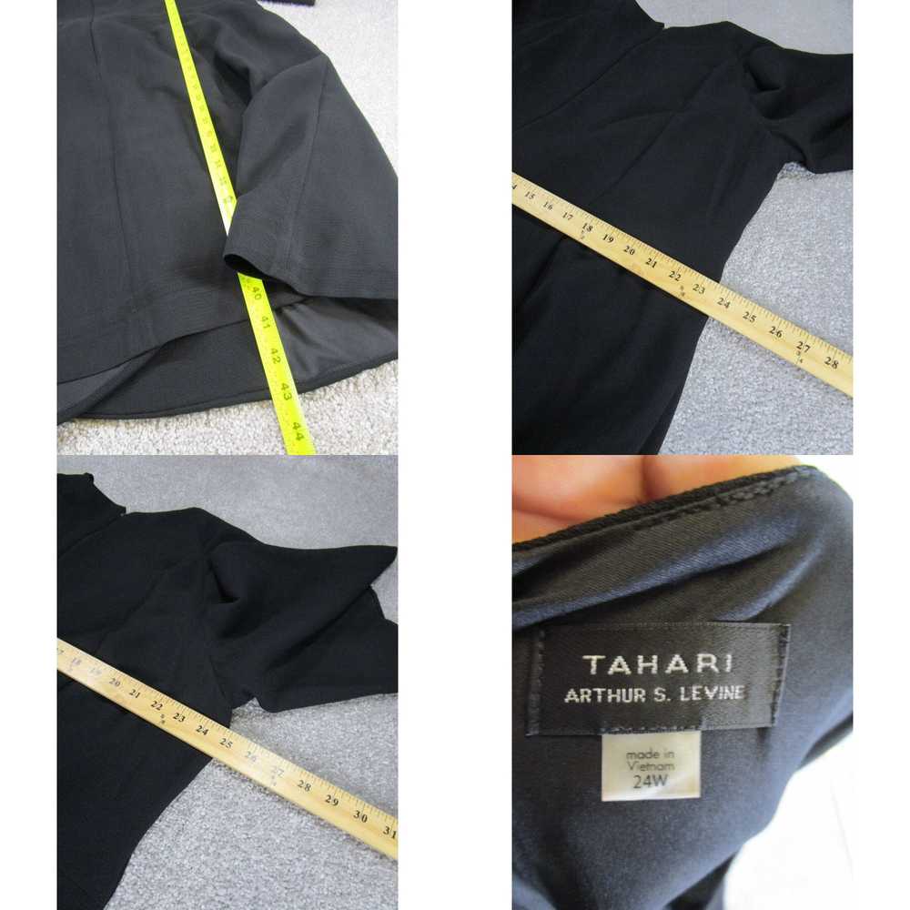 Vintage Tahari Shift Dress Womens 24W Plus Black … - image 4