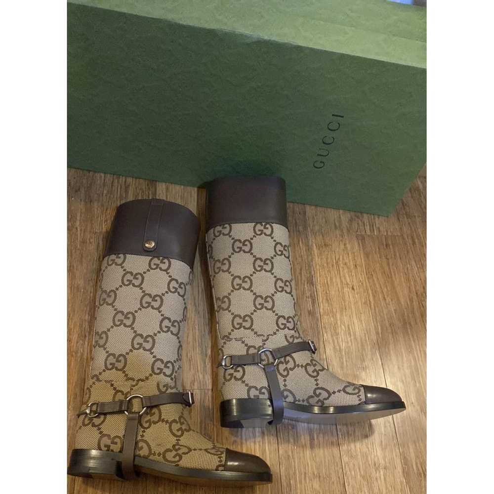 Gucci Cloth boots - image 6