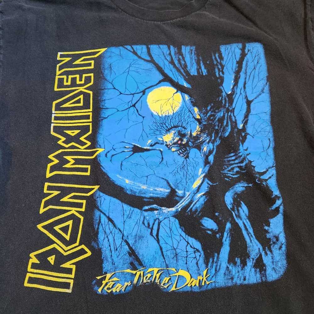 Vintage iron maiden band tee music shirt - image 2