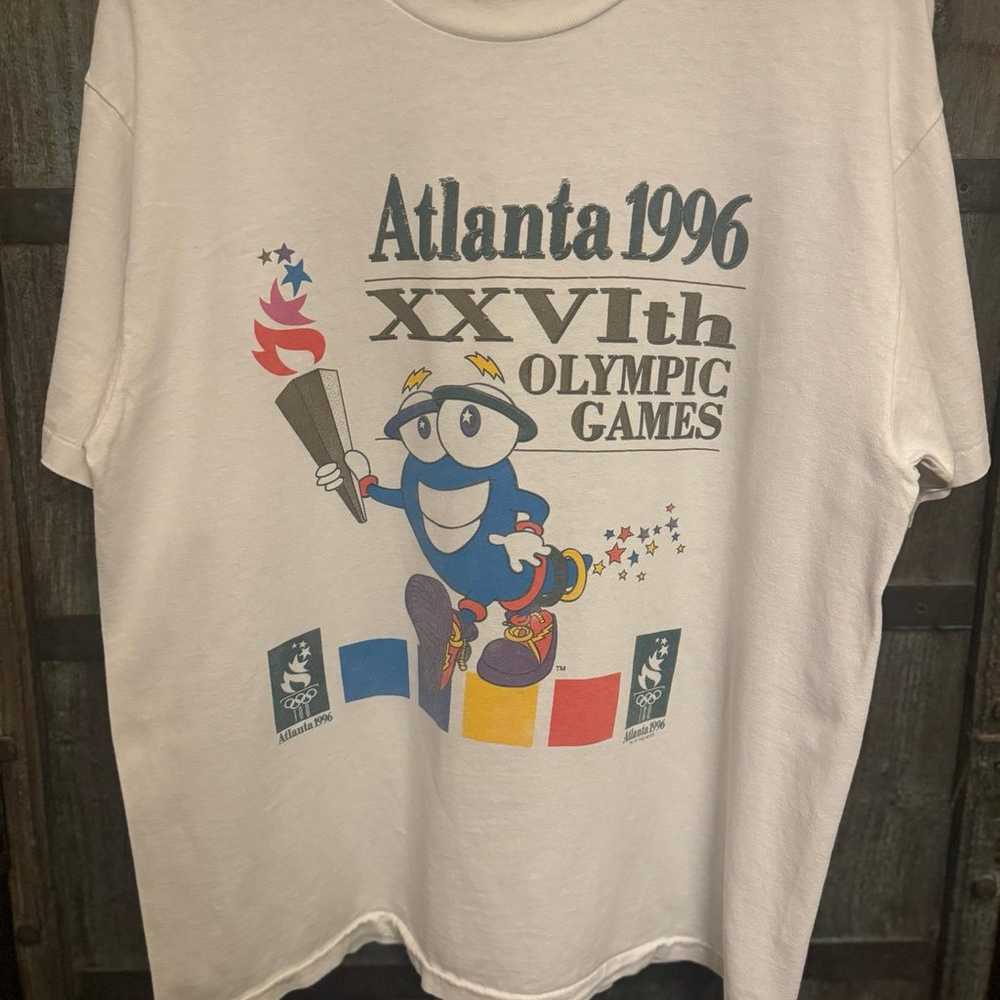 Vintage 1996 Atlanta Summer Olympics shirt with m… - image 1