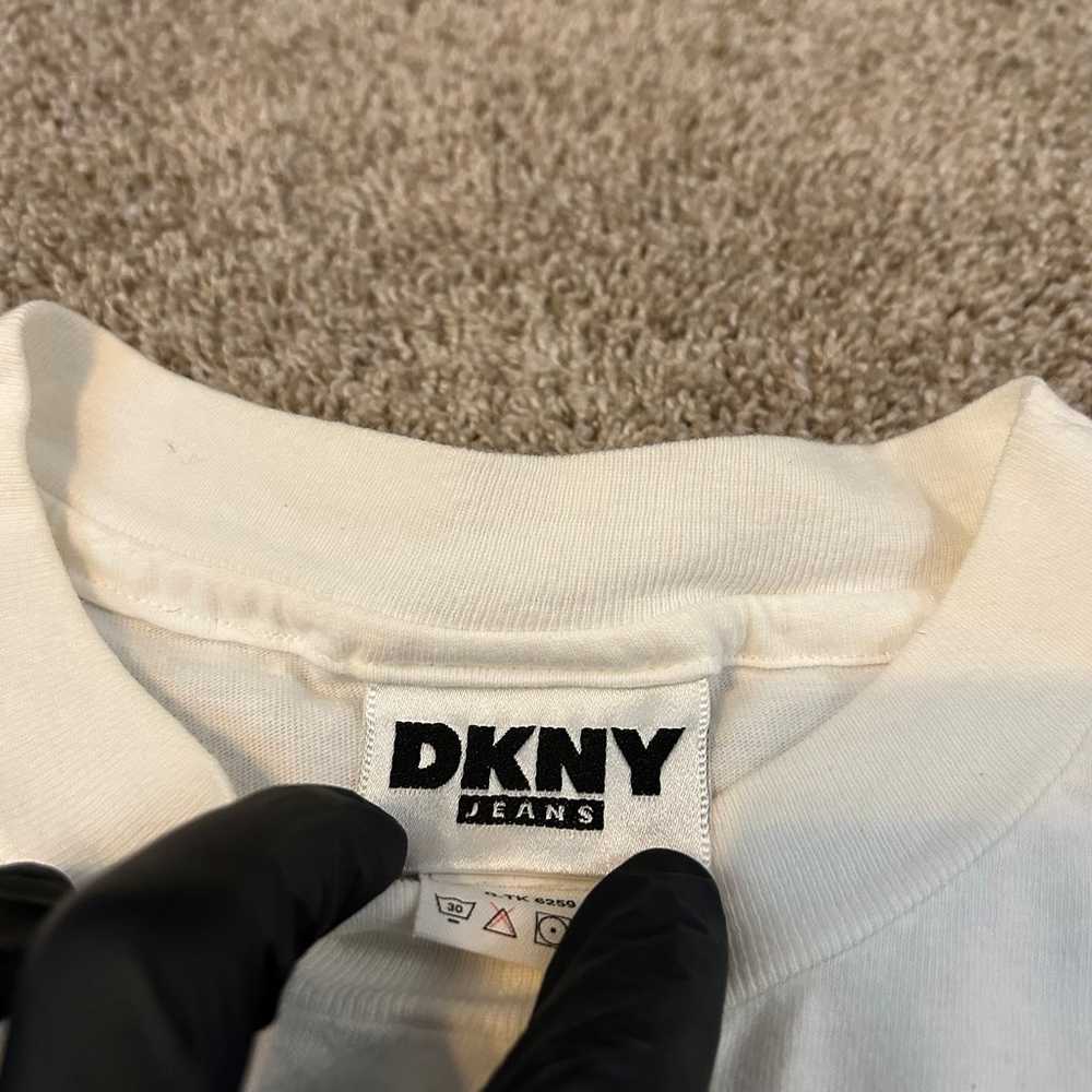 Vintage 90s DKNY Single Stitch Adult Funny T Shir… - image 5