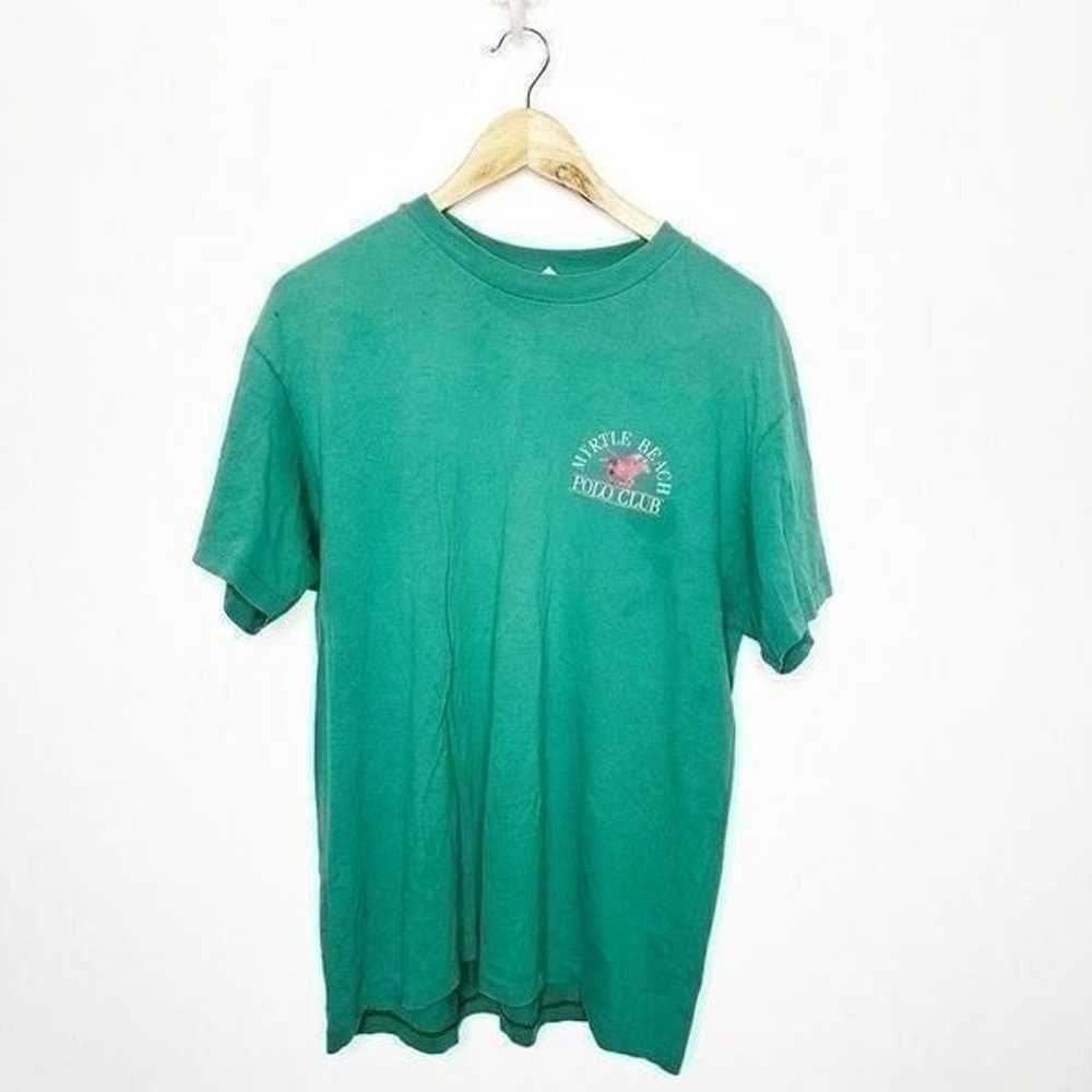 VTG 90s MYRTLE BEACH POLO CLUB Short Sleeve T shi… - image 2