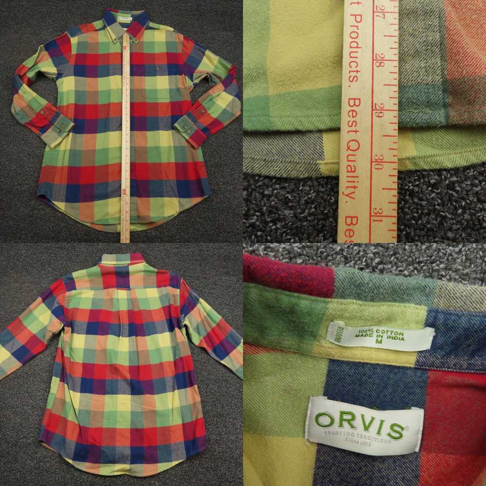 Orvis Orvis Shirt Adult Medium Blue Red & Green P… - image 4