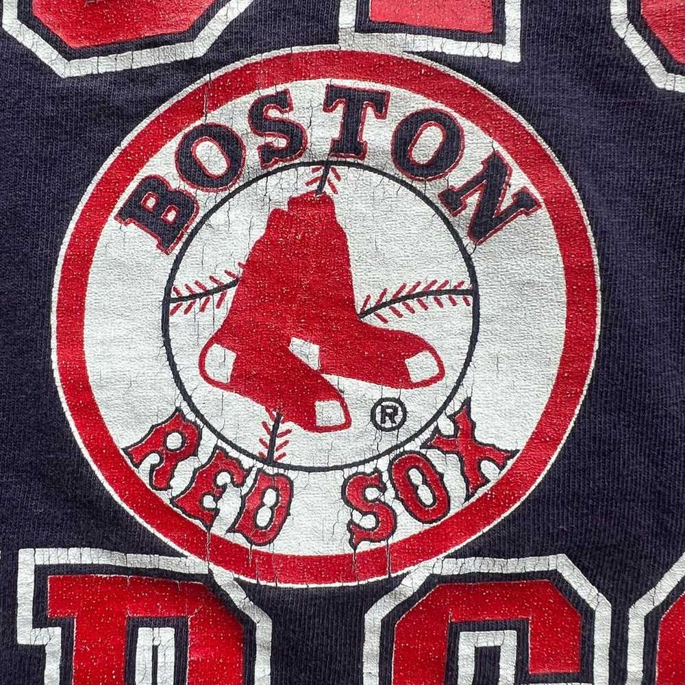 Vintage Boston Red Sox Arch Spellout Faded MLB Ba… - image 2