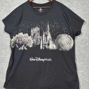 Disney Parks Black T-Shirt Four Parks Silver Spark
