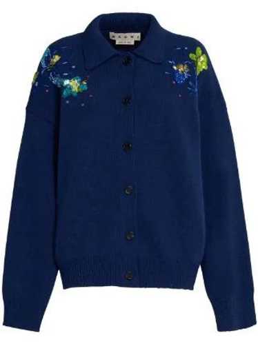 Marni o1w1db10524 Floral Embroidered Cardigan in … - image 1