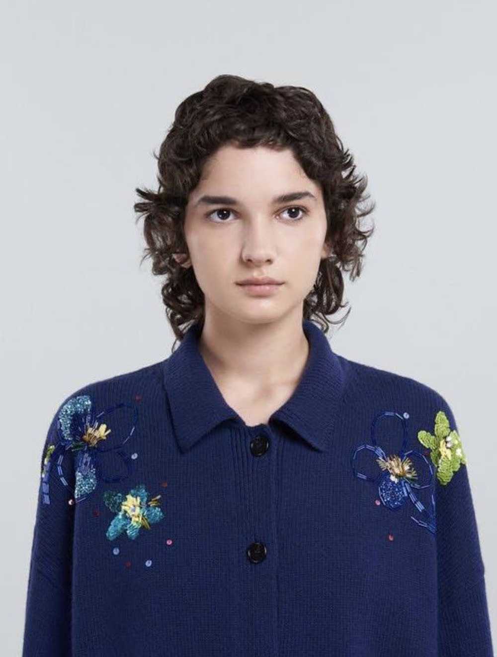 Marni o1w1db10524 Floral Embroidered Cardigan in … - image 3