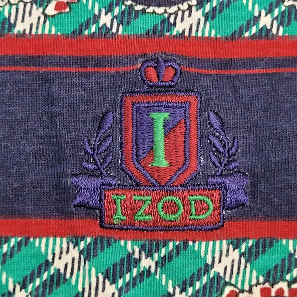 Izod Vintage IZOD Polo Shirt XL 24x29 Paisley AOP… - image 6