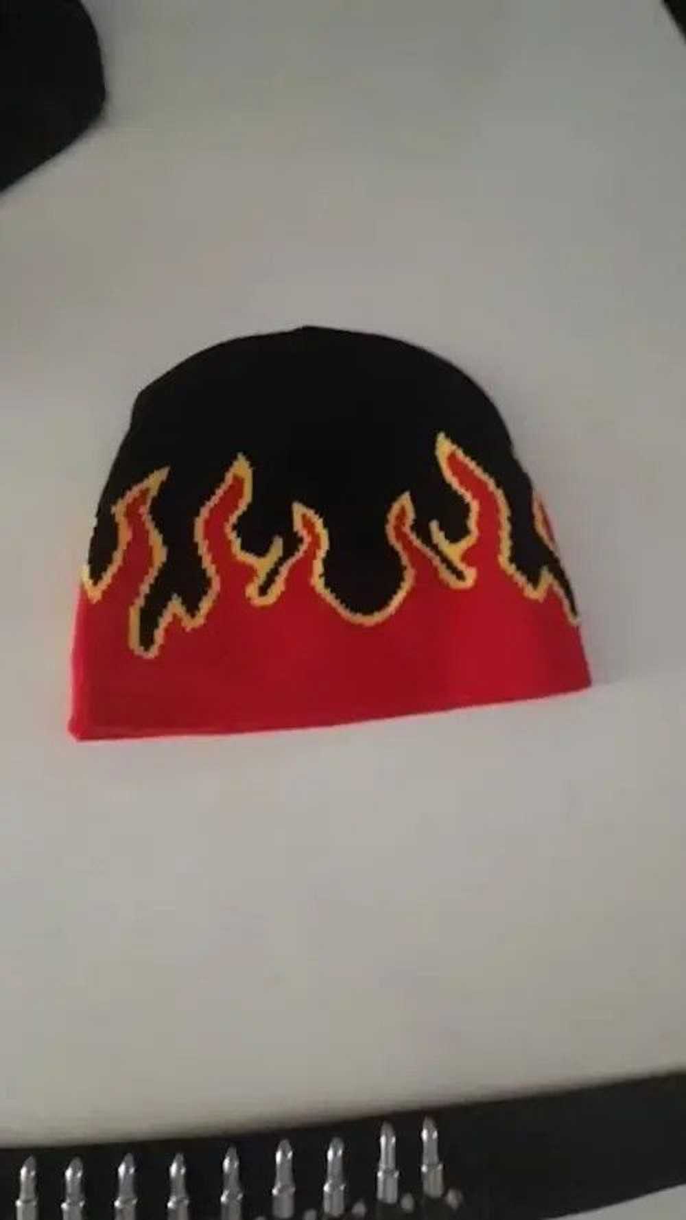 Custom × Rare × Streetwear Fire Flame Black / Red… - image 2