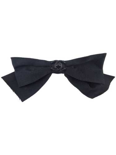 CHANEL Pre-Owned 1990-2000s CC bow hair barrette -