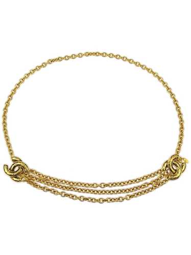 CHANEL Pre-Owned 1990-2000s gold plated CC chain … - image 1