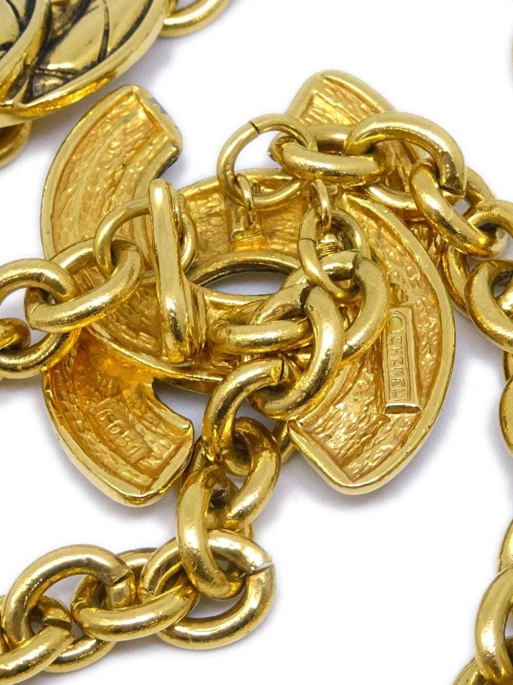 CHANEL Pre-Owned 1990-2000s gold plated CC chain … - image 3
