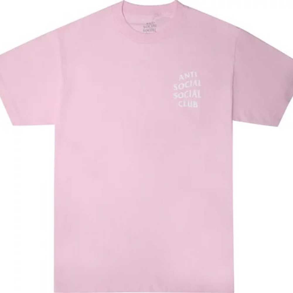 anti social social club pink short sleeve crewnec… - image 1