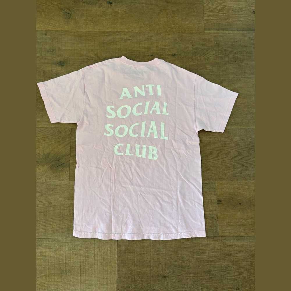 anti social social club pink short sleeve crewnec… - image 3