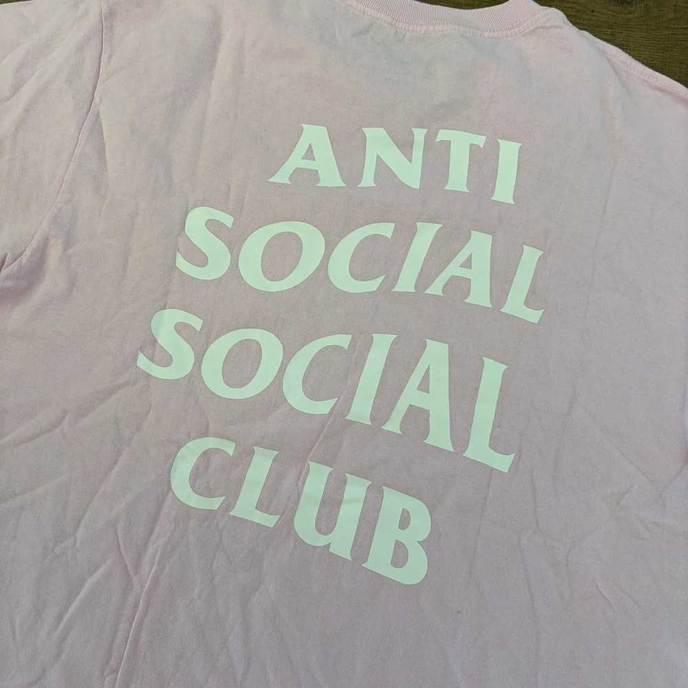 anti social social club pink short sleeve crewnec… - image 6