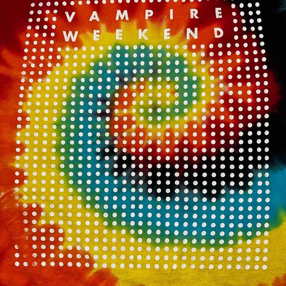 Vtg Y2K Early Vampire Weekend Band Tie Dye Concer… - image 5
