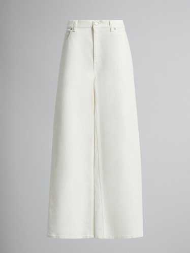 Marni o1w1db10524 Flocked Denim Trousers in White